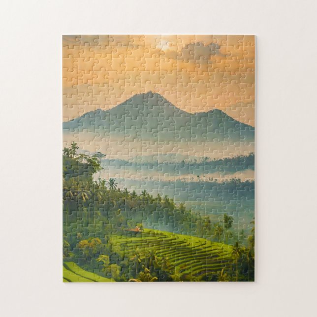 Indonesischer Sonnenuntergang  Puzzle (Vertikal)