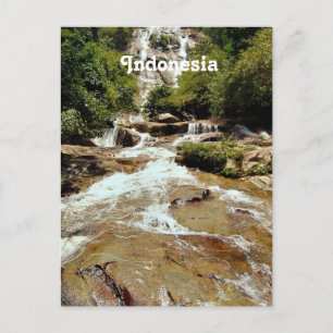 Indonesischer Wasserfall Postkarte