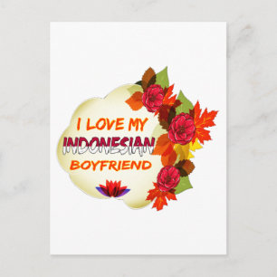 Indonesisches Boyfriend-Design Postkarte