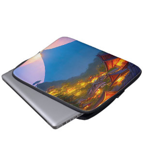 Indonesisches Dorf Sonnenuntergang Laptopschutzhülle