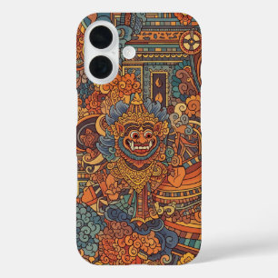Indonesisches einheimisches hinduistisches Kunstde iPhone 16 Hülle