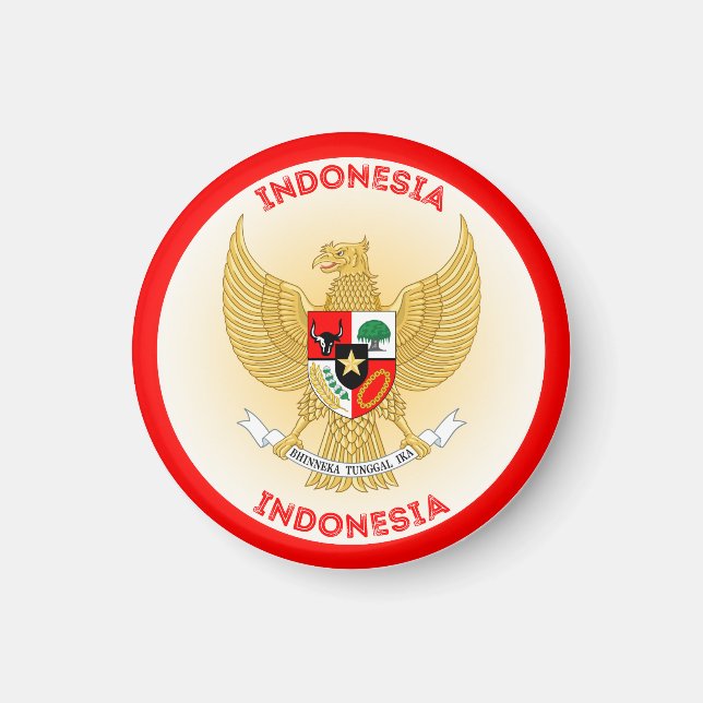 Indonesisches Erbe-Emblem Magnet (Vorne)