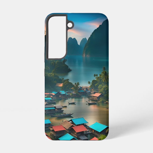 Indonesisches Fischerdorf Samsung Galaxy Hülle (Rückseite)