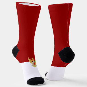 indonesisches Flaggenzeichen Socken