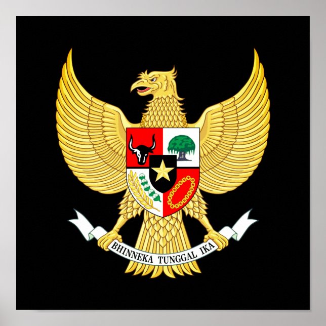 Indonesisches NationalEmblem Poster (Vorne)