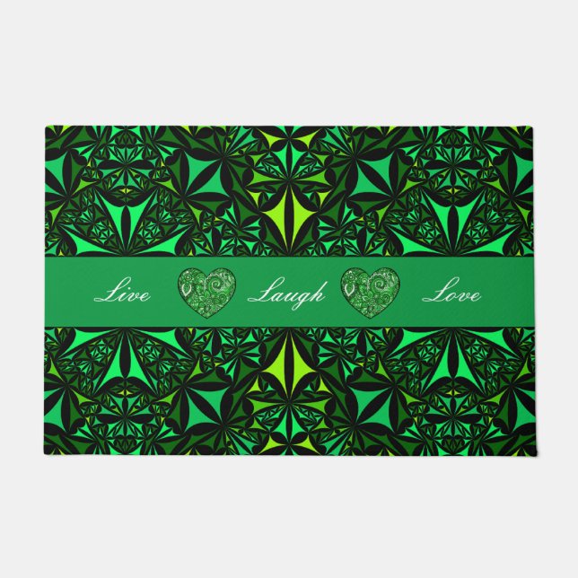 Indoor Green Fraktal Door Mat Fußmatte (Vorderseite)