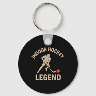 Indoor-Hockey-Legend-Floorbyll-Schlägerschäfte-Spi Schlüsselanhänger