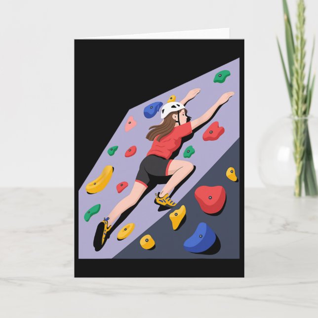 Indoor-Kletterwand-Kunst  Karte (Vorderseite)
