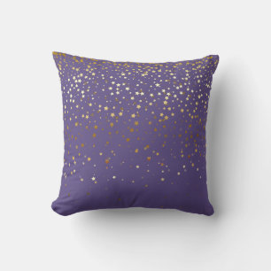 Indoor Petite Golden Stars Quadratisches Kissen-Am Kissen