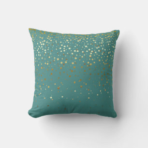 Indoor Petite Golden Stars Quadratisches Kissen-Te Kissen
