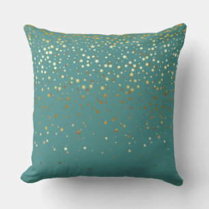 Indoor Petite Golden Stars Quadratisches Kissen-Te Kissen