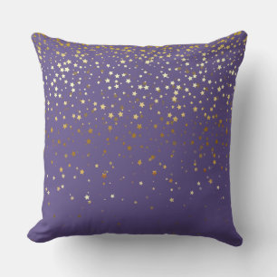 Indoor Petite Golden Stars Quadratkissen-Amethyst Kissen