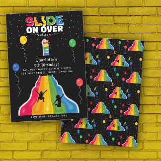 Indoor Slide Park Kids Playground Birthday Party Einladung