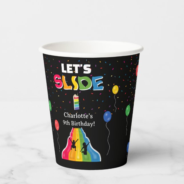 Indoor Slide Park Kids Playground Birthday Party Pappbecher (Vorderseite)