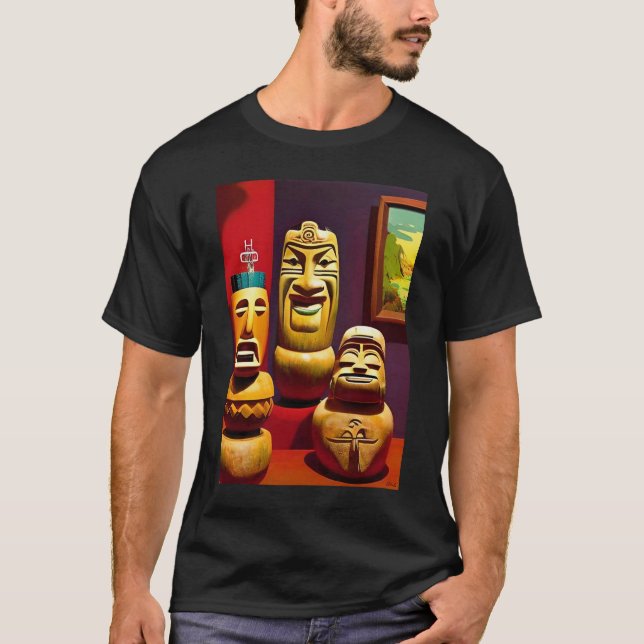 Indoor Tiki Life Ken Gage Art T-Shirt (Vorderseite)