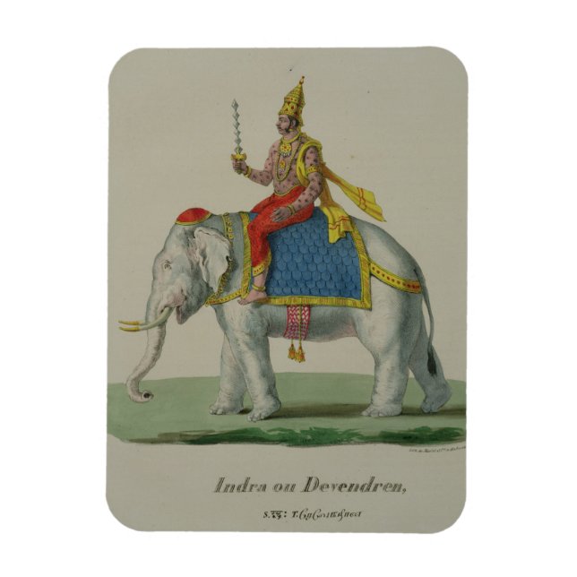 Indra, eingeprägt von Marlet et Cie (Farbe litho) Magnet (Vertikal)