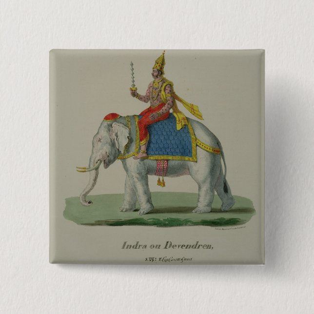 INDRA, graviert durch Marlet und Cie (Farbelitho) Button (Vorderseite)