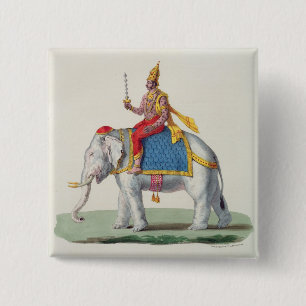 INDRA oder Devendra, von "L'Inde francaise…", Button