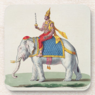 INDRA oder Devendra, von "L'Inde francaise…", Getränkeuntersetzer