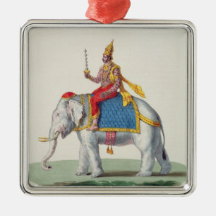 INDRA oder Devendra, von "L'Inde francaise…", Silbernes Ornament