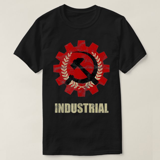 Industrial 80er 90s Dark Wave Rock Metal Punk EBM T-Shirt (Design vorne)