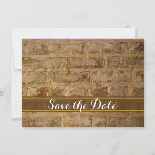 Industrial Chic Backstein Hochzeitspost 'Save the  Save The Date