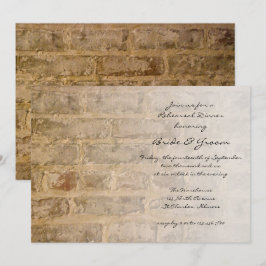 Industrial Chic Bricks Fade Probe Dinner Einladung