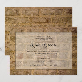 Industrial Chic Bricks Hochzeitsessen Probe Einladung