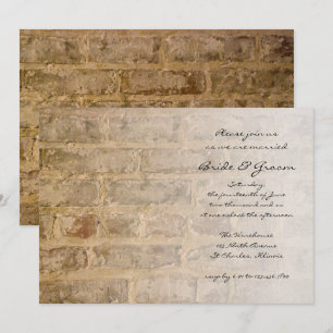 Industrial Chic Ziegel verblassen Hochzeit Einladung