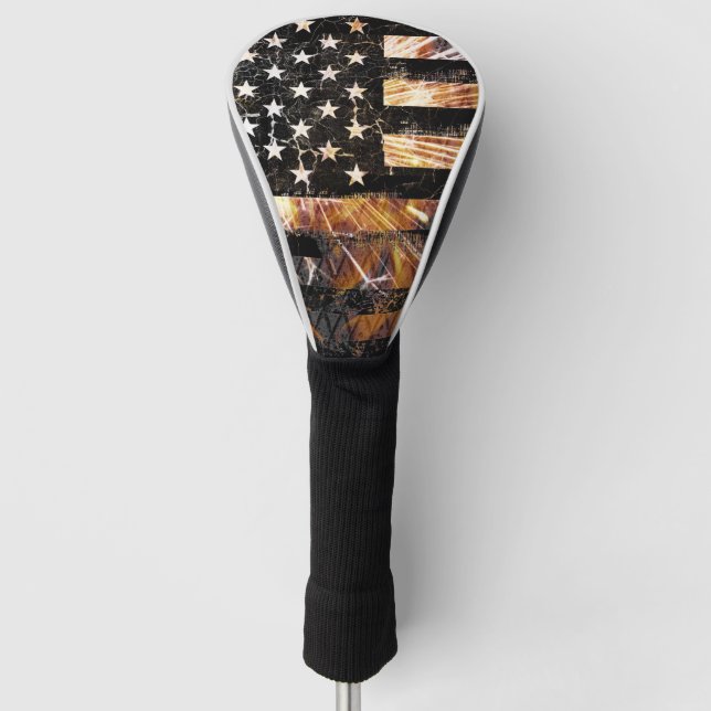 Industrial Construction Flag Sparks Golf Headcover (Vorderseite)