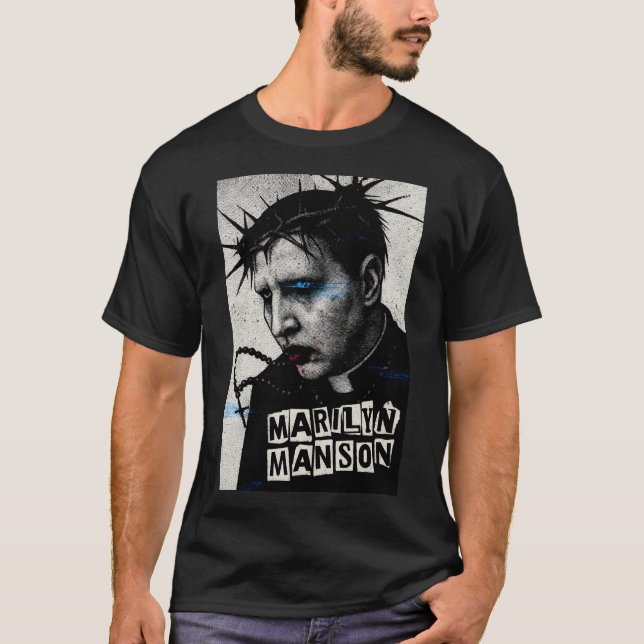  Industrial Goth Icon: Edgy Art Portrait T-Shirt (Vorderseite)