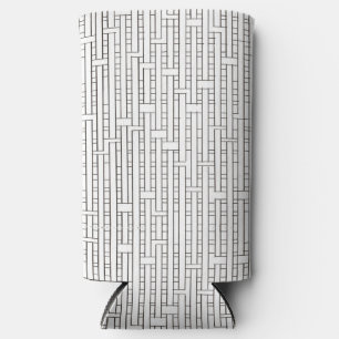 Industrial Grid Black and White Modern Geometric Selters Dosenkühler