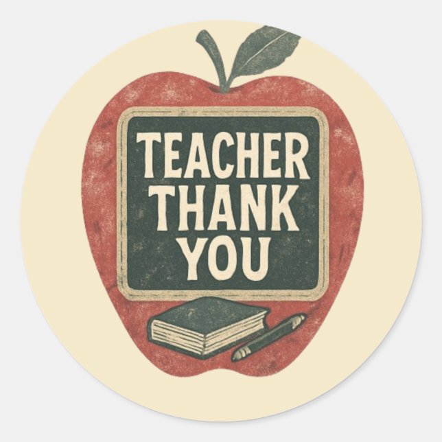 Industrial Grunge Teacher - Vintages Klassenzimmer Runder Aufkleber (Vorderseite)