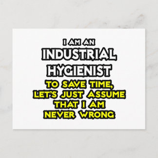 Industrial Hygienist Joke .. Niemals falsch Postkarte