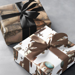 Industrial Steampunk Fantasy Geschenkpapier Set
