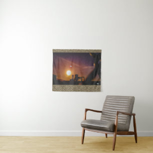 Industrial Sunrise in Welshpool, Wales Wandteppich