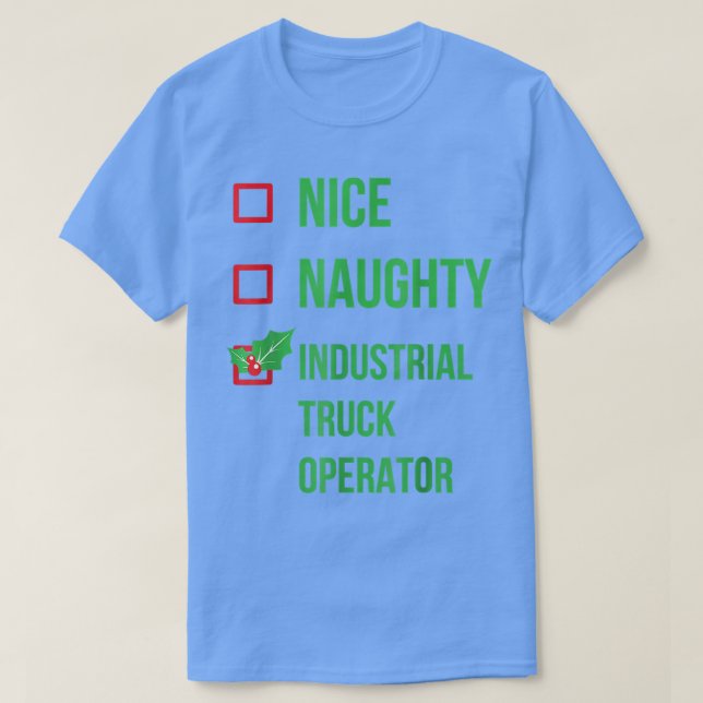 Industrial Truck Operator Funny Pajama  T-Shirt (Design vorne)