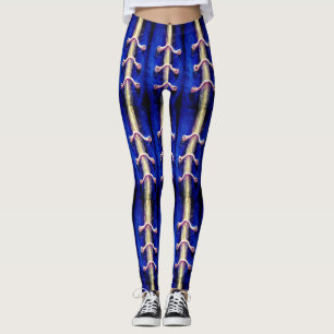Industrial Urban Royal Blue Abstract Design Leggings