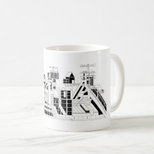 Industrie-Metallurgie-Kombinat-Silhouette  Kaffeetasse