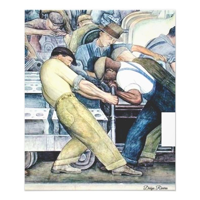 Industrie von Diego Rivera (1933) Fotodruck (Vorne)