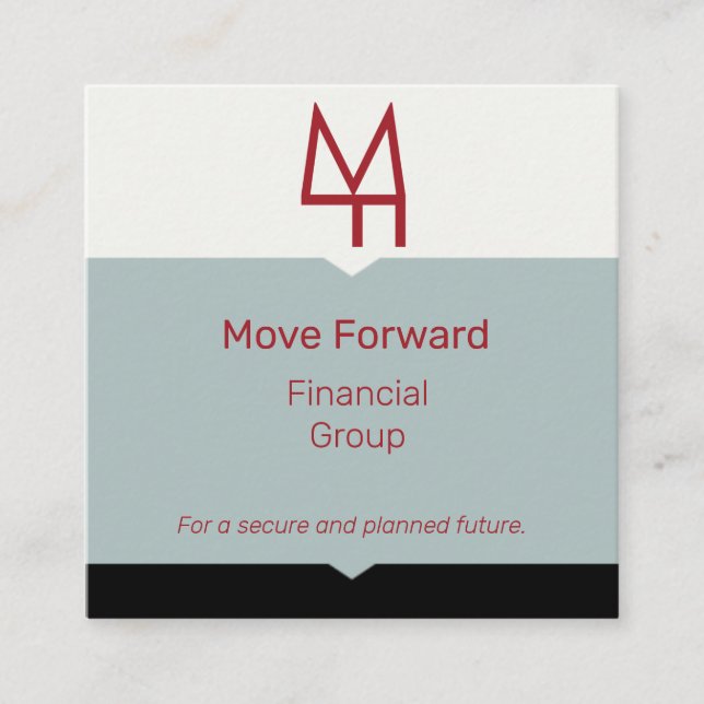 Industrieblockblock Quadratische Visitenkarte (Vorderseite)