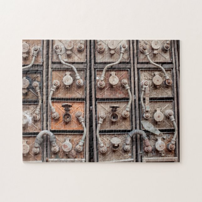 Industrielle Ausrüstung im stillgelegten Bergwerk  Puzzle (Horizontal)