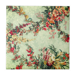 Industrielle Blumenkunst des 19. Jahrhunderts Fliese