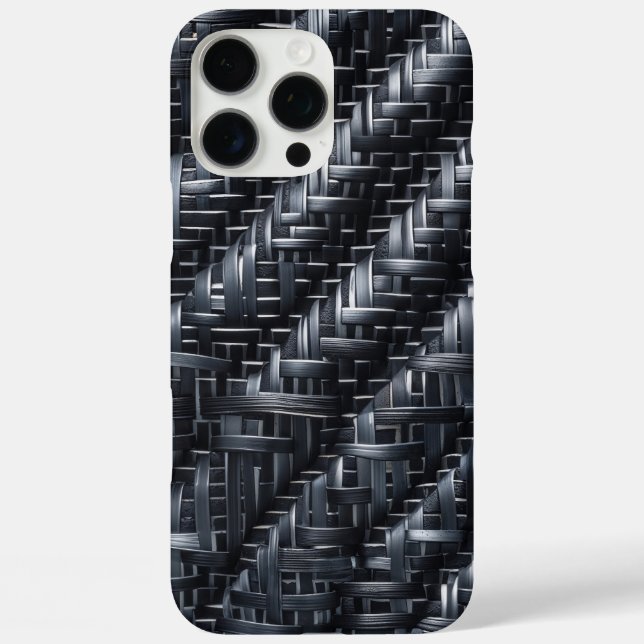 Industrielle Carbon-Faser: 3D-Muster texturiert Case-Mate iPhone Hülle (Rückseite)