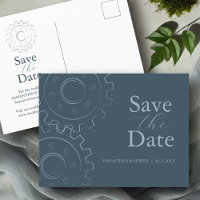 Industrielle Chic-Hochzeit rettet das Datum