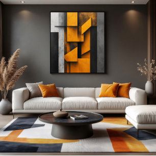 Industrielle geometrische Kunst Leinwanddruck