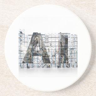 Industrielle Letternarchitektur Kunst Getränkeuntersetzer