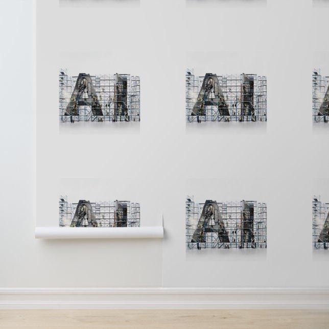 Industrielle Letternarchitektur Kunst Tapete (Anwendung)