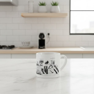 Industrielle Metallurgiekombinat-Silhouette  Espressotasse