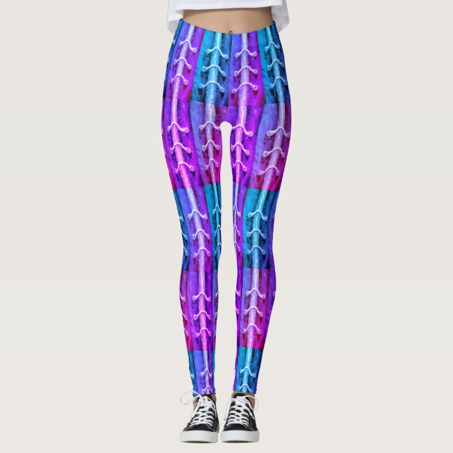 Industrielle Minimalismus Farben Abstrakt Miami Leggings (Vorderseite)